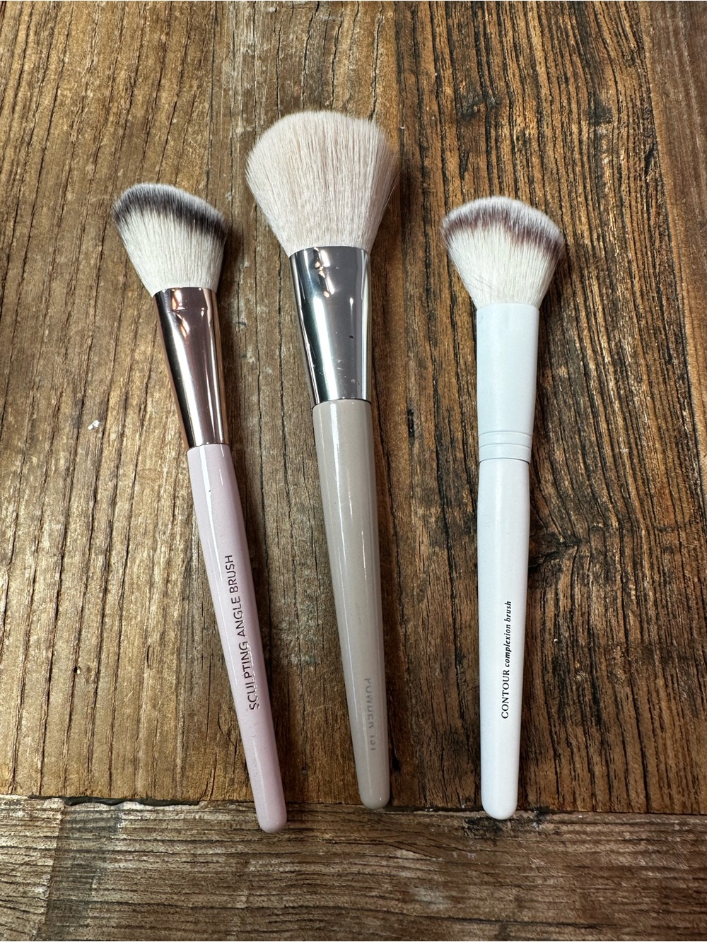 Neutral Makeup Brush Set – Pink, Taupe, and White Powder Brushes - Picture 7 of 9